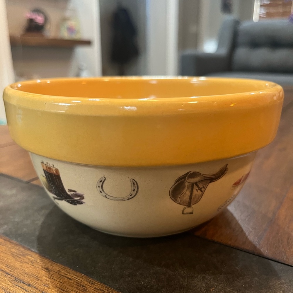 Decorative Equestrian Theme Ceramic Bowl Made In The‎ USA